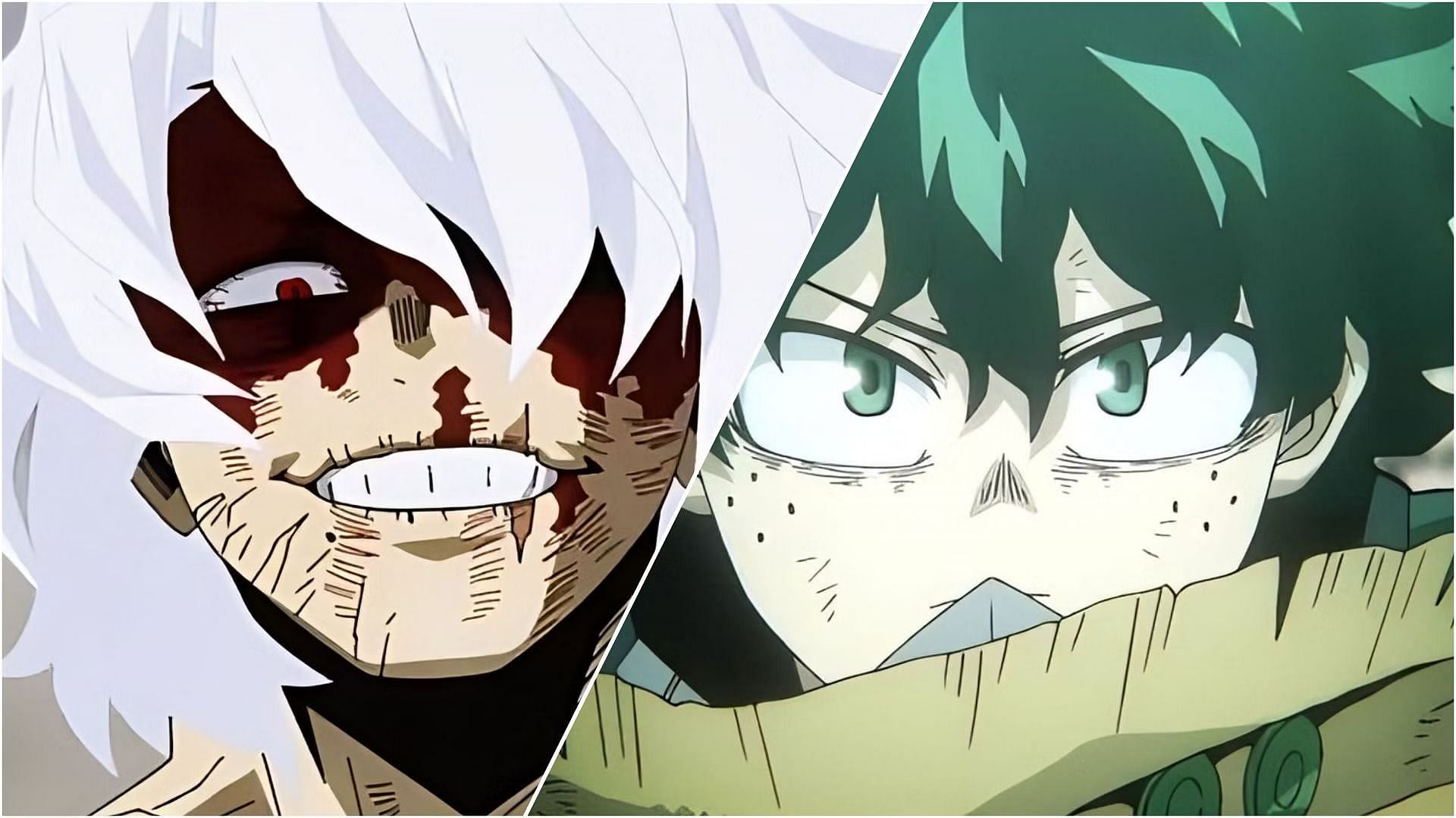 Shigaraki and Deku in the My Hero Academia anime (Image via Bones).