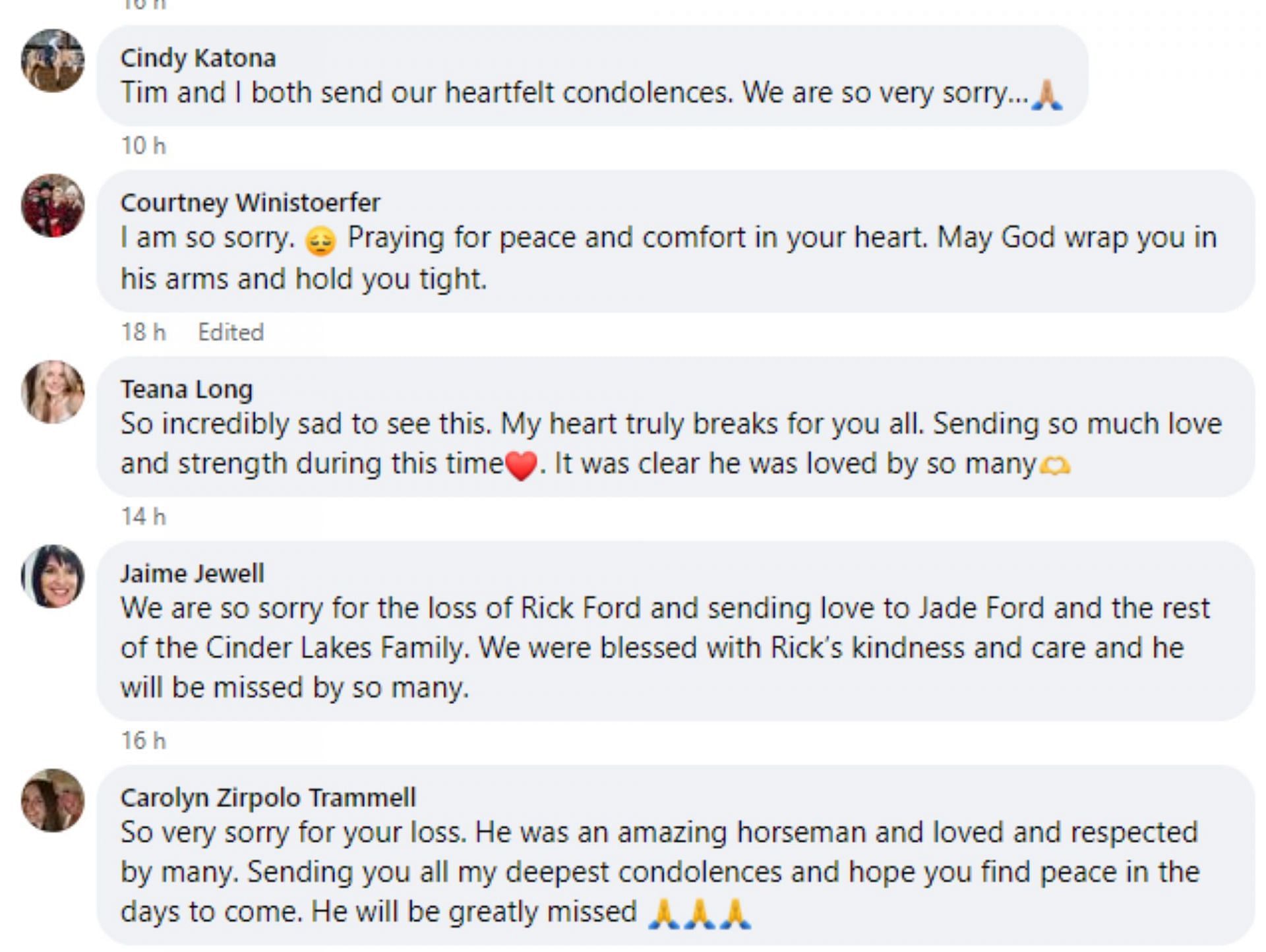 Tributes pour in as Ford passes away (Image via Facebook)