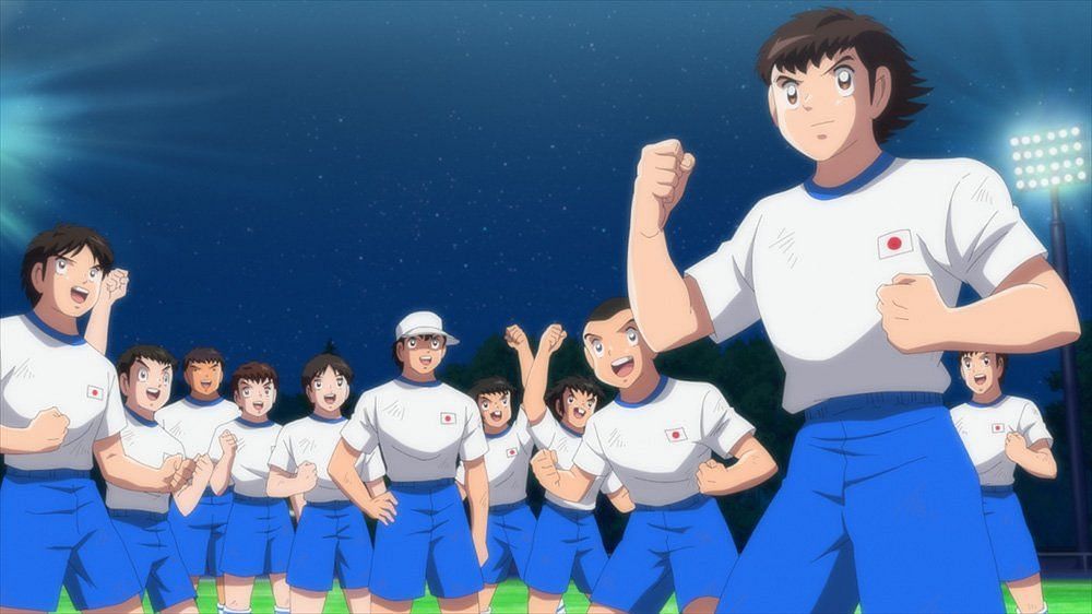 The Japanese Junior Youth Team in the upcoming Captain Tsubasa episode 13 (Image via Studio Kai).