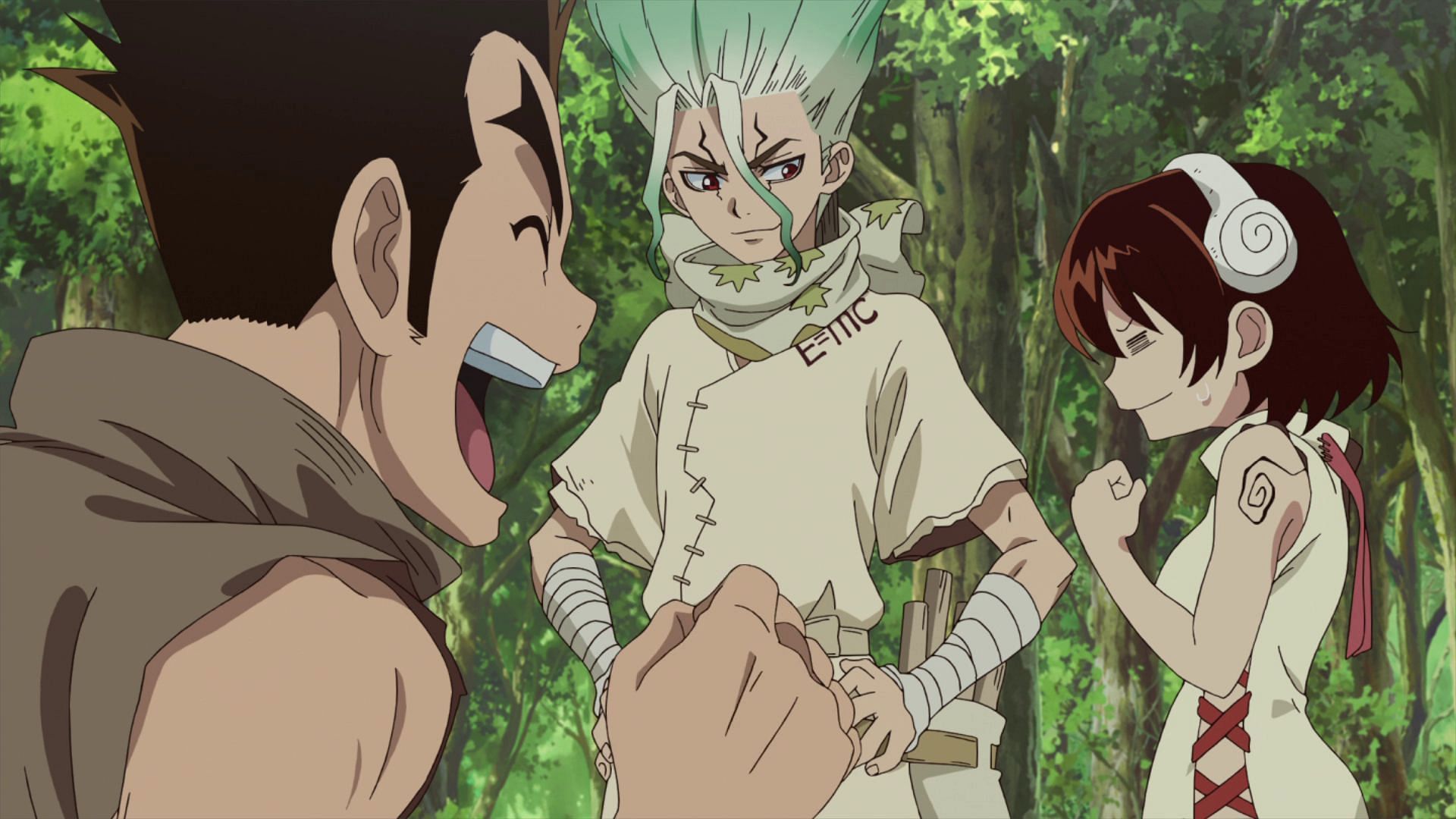 Senku once again relies on his allies to help him with the impossible in Dr. Stone season 3 episode 21&#039;s opening moments (Image via TMS Entertainment)