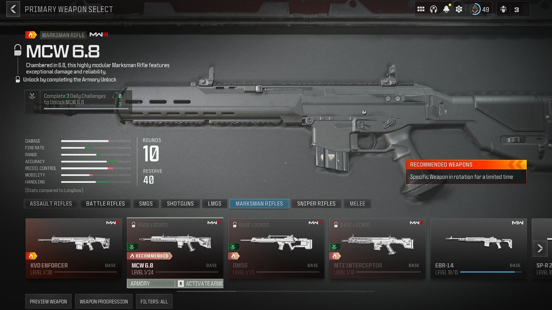 MCW 6.8 marksman rifle (Image via Activision)