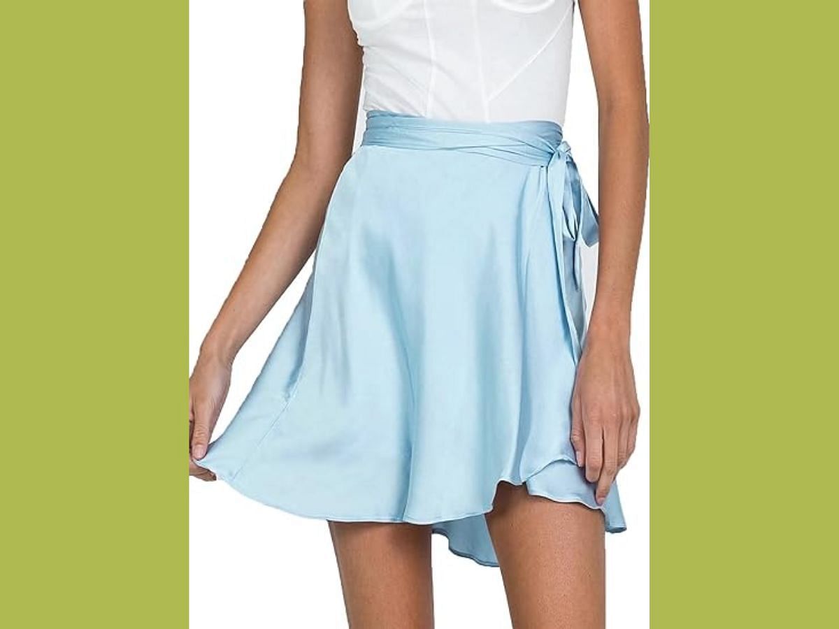 The AmorLee wrap skater skirt (Image via Amazon)