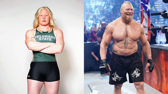 Which college does Brock Lesnar's daughter play for? More about shot put athlete Mya Lesnar