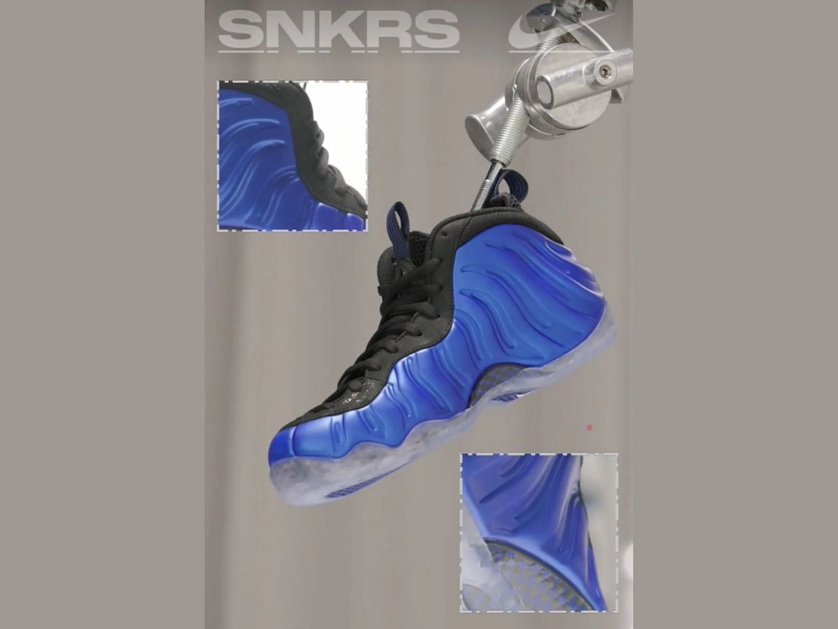 Nike Air Foamposite One &ldquo;Royal&rdquo; sneakers (Image via Sneaker News)