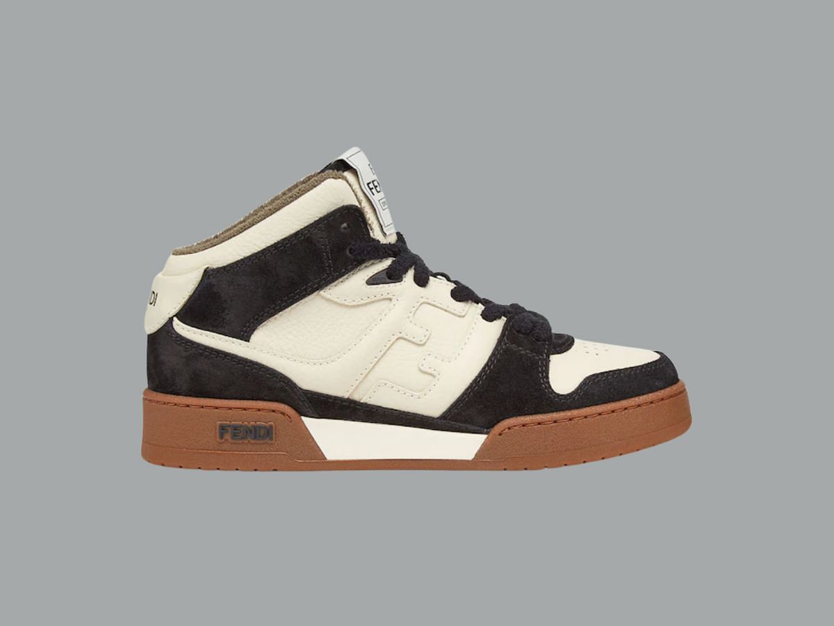 The Match leather high-top sneakers (Image via Fendi)