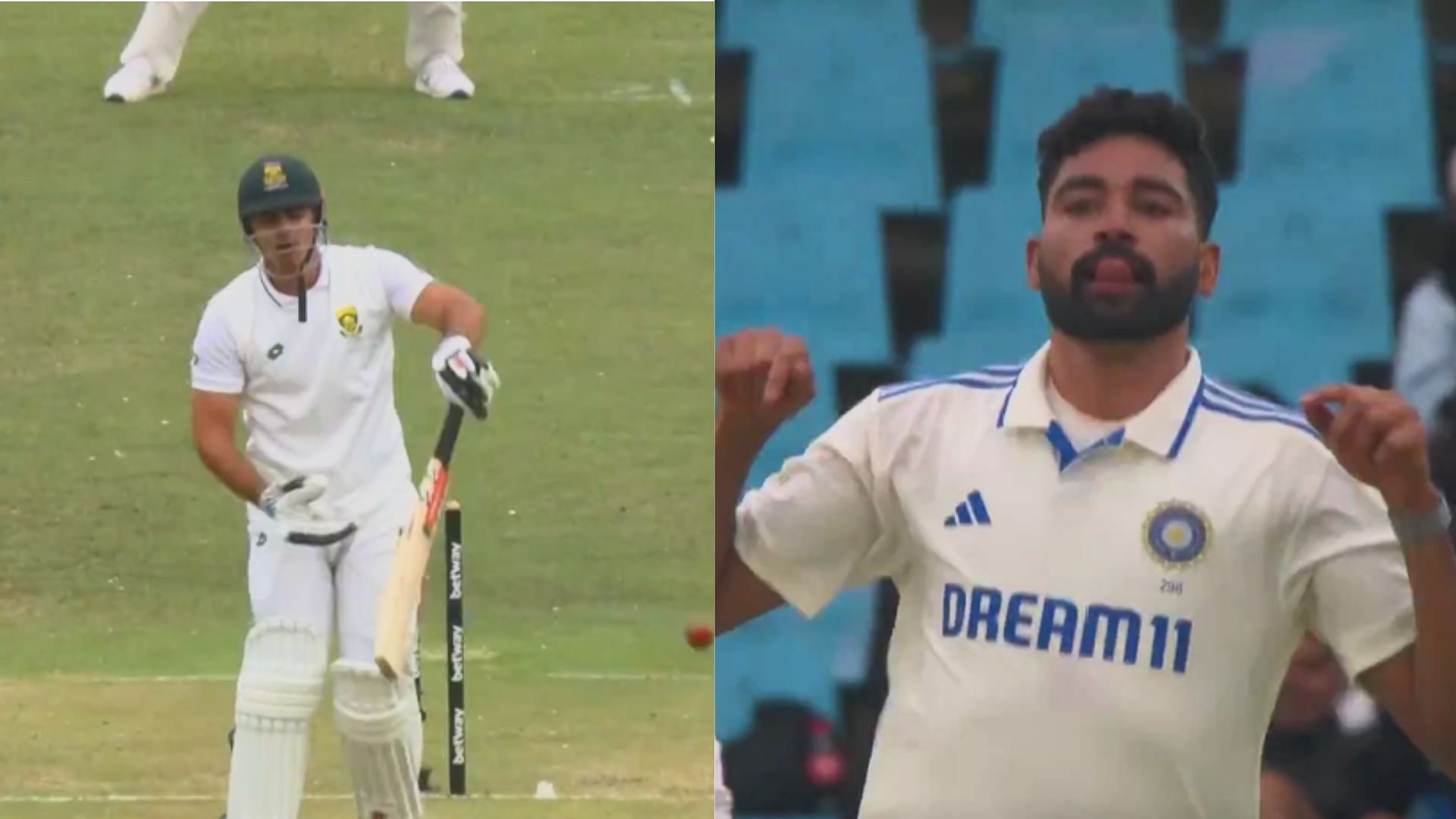 Snippets from Mohammed Siraj dismissing David bedingham (P.C.:Star Sports)