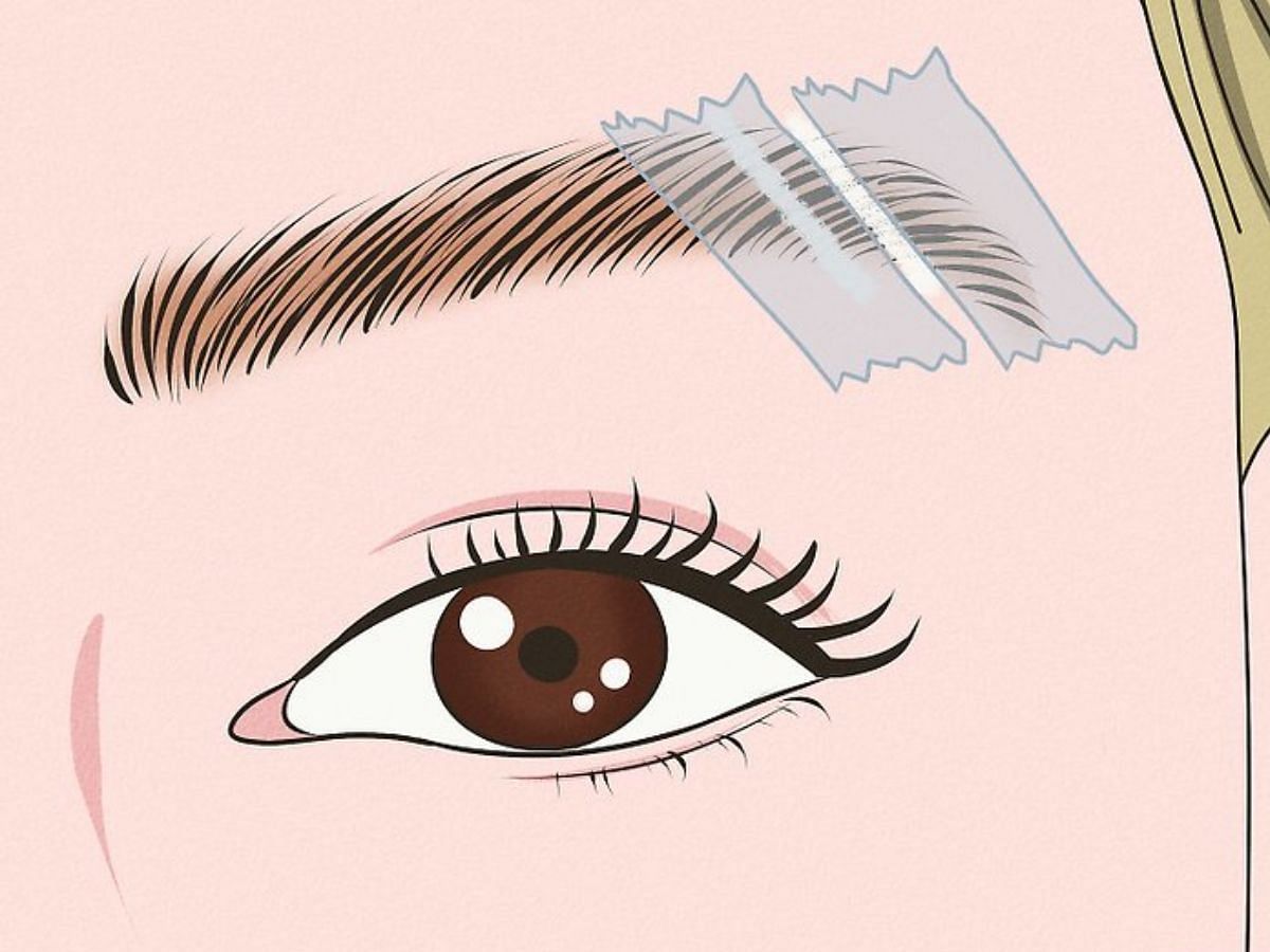 Reference for taping the brows for a slit (Image via wikihow.com)