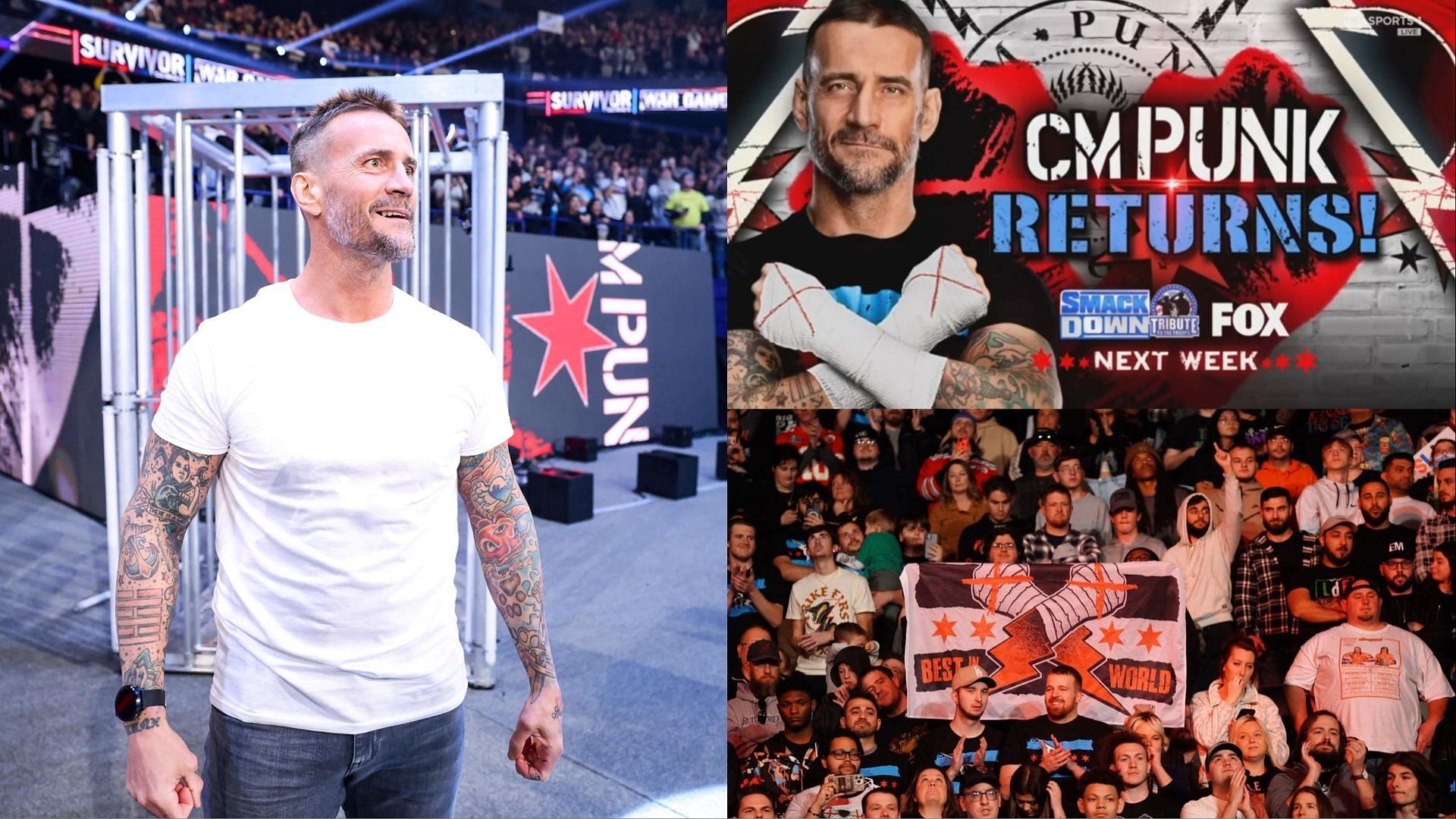 CM Punk will be on SmackDown live next week.