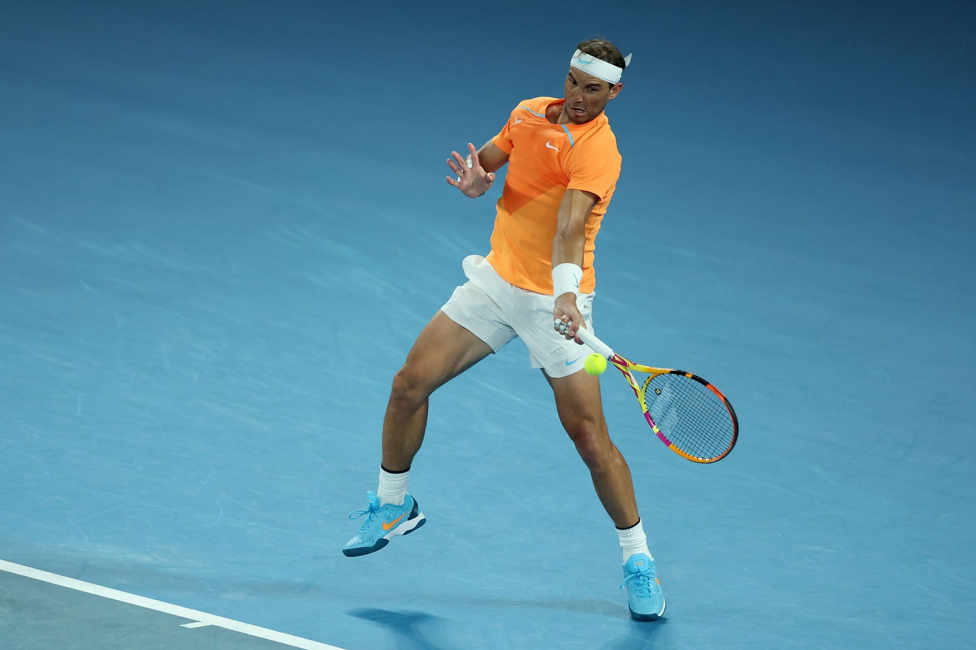 Rafael Nadal in action at the Australian Open