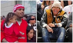 WATCH: Fans swarm Chris Brown & his kids leaving Crypto.com Arena after Lakers vs Celtics Christmas game