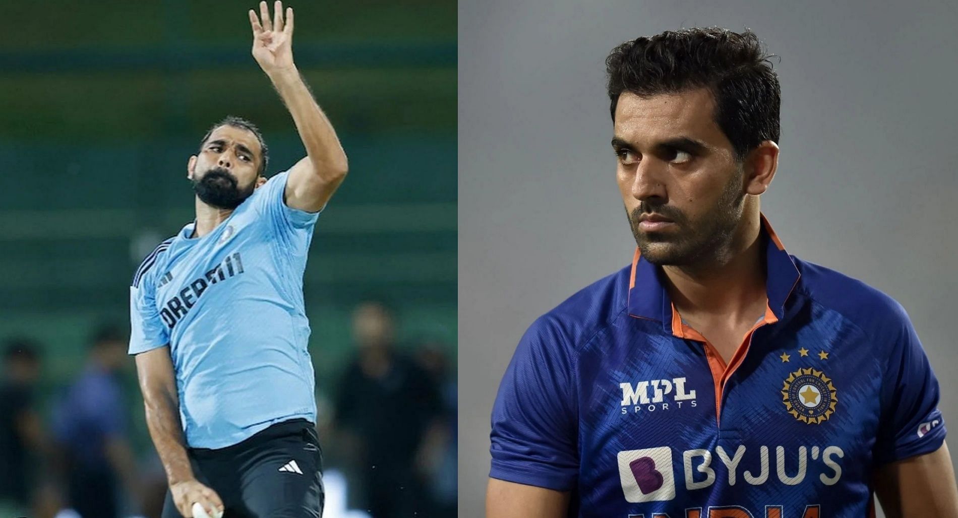 Mohammed Shami (left) and Deepak Chahar are out of the South Africa series.