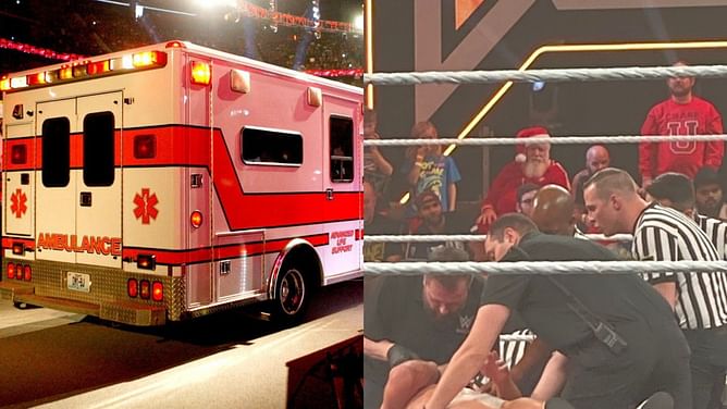PHOTO: Top champion suffers a major injury during WWE taping, stretchered out