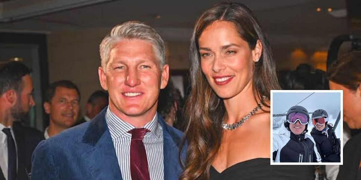 Ana Ivanovic and husband Bastian Schweinsteiger Skiing 