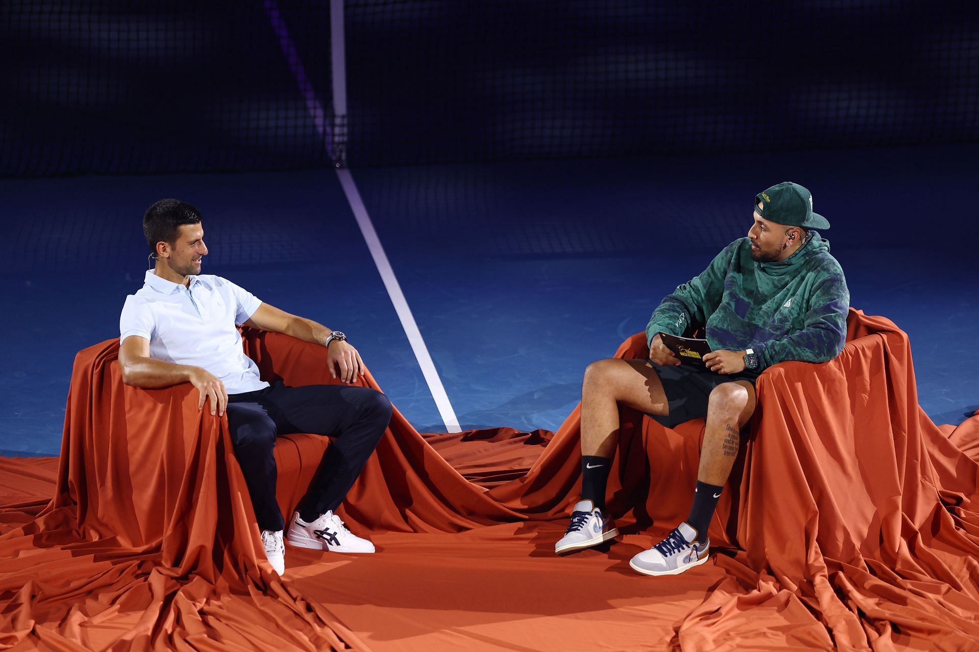 Novak Djokovic and Nick Kyrgios