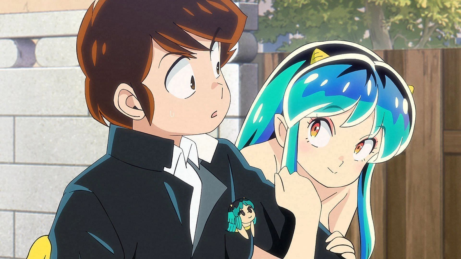 Ataru and Lum, as seen in the anime (Image via David Production)