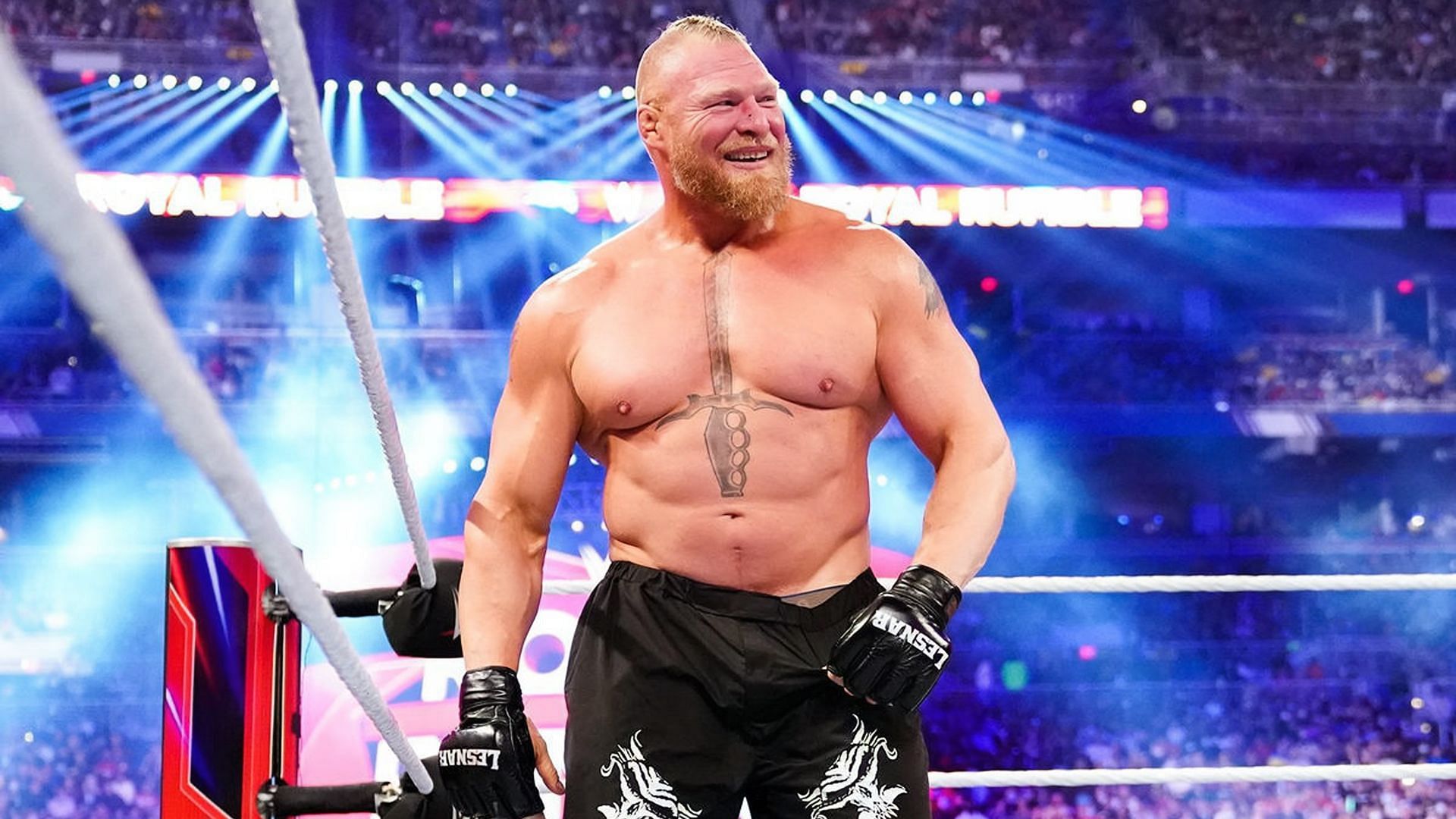Brock Lesnar at WWE Royal Rumble 2022