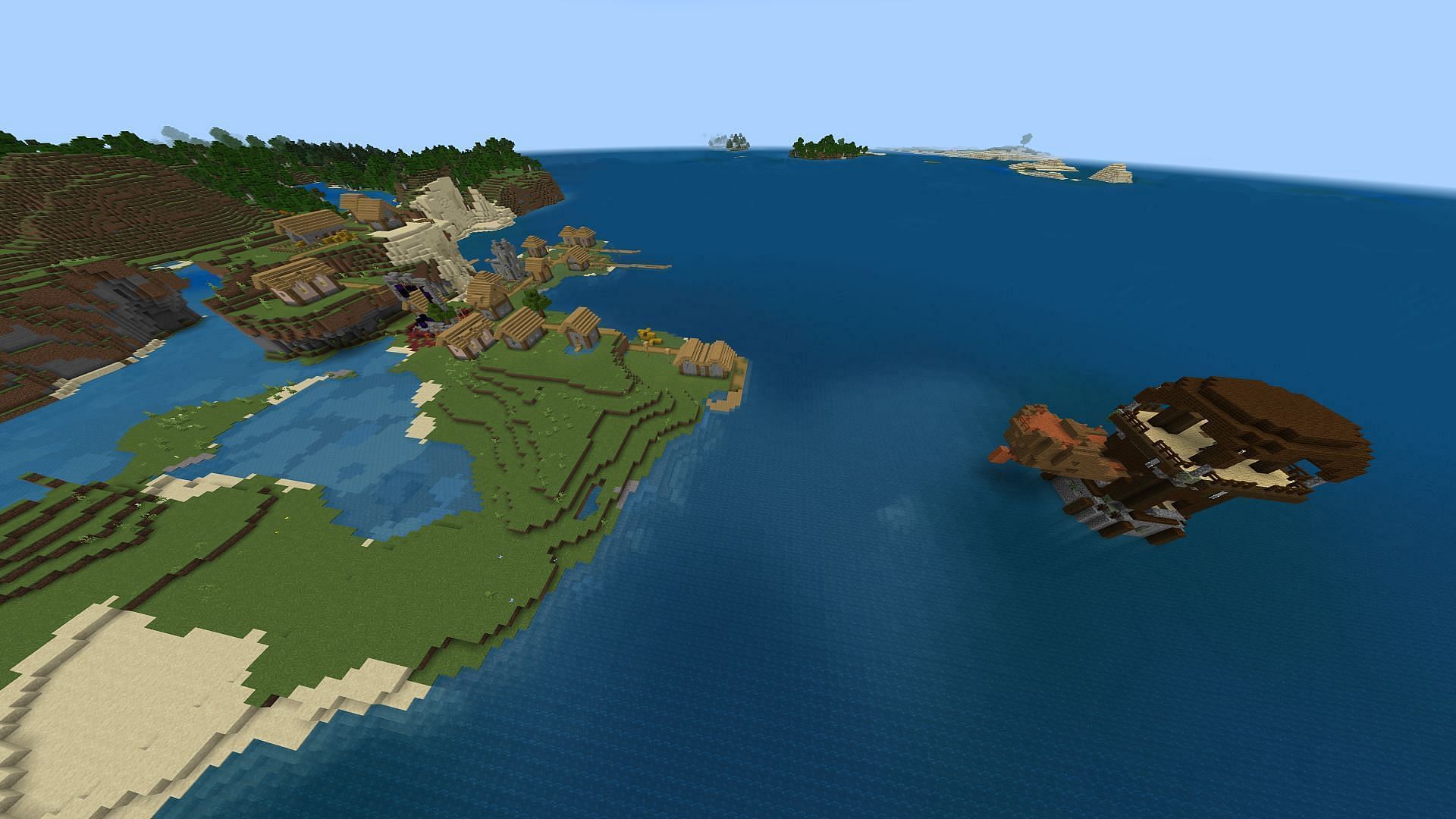 A plethora of structures await Minecraft players using this seed (Image via Mojang)