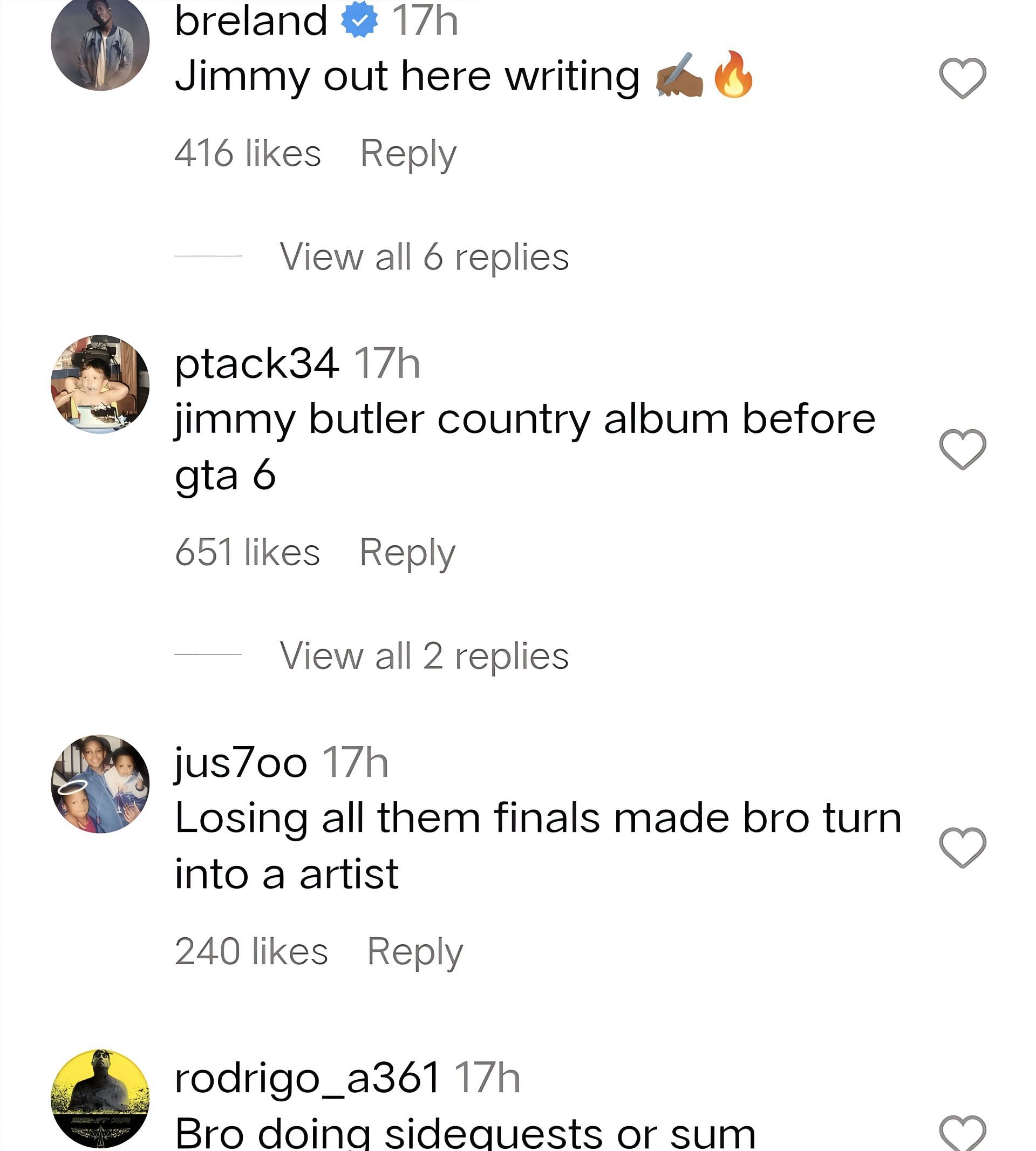 1reaction on Jimmy Butler&#039;s latest port(via Instagram @jimmybutler)