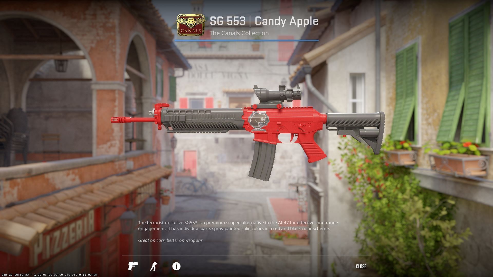 SG-553 Candy Apple (Image via Valve)