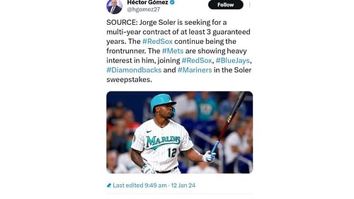 Hector Gomez's tweet