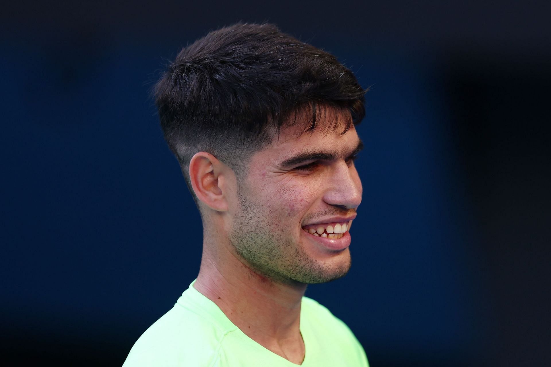 Carlos Alcaraz is all smiles at a charity match ahead of Australian Open 2024