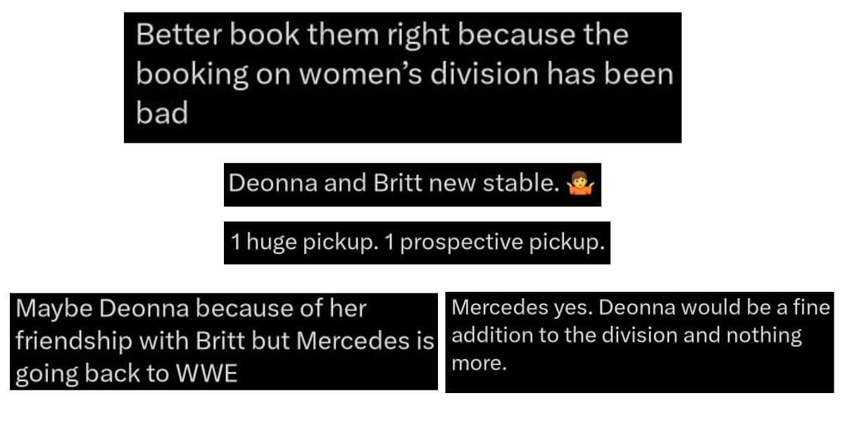 Reactions to Mercedes and Deonna potentially joining AEW