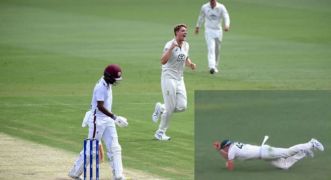 [Watch] Cameron Green takes a juggling catch to dismiss Joshua Da Silva in Australia vs West Indies 2nd Test