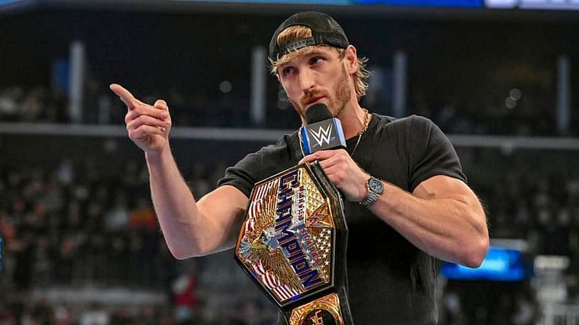 Logan Paul with the US Championship