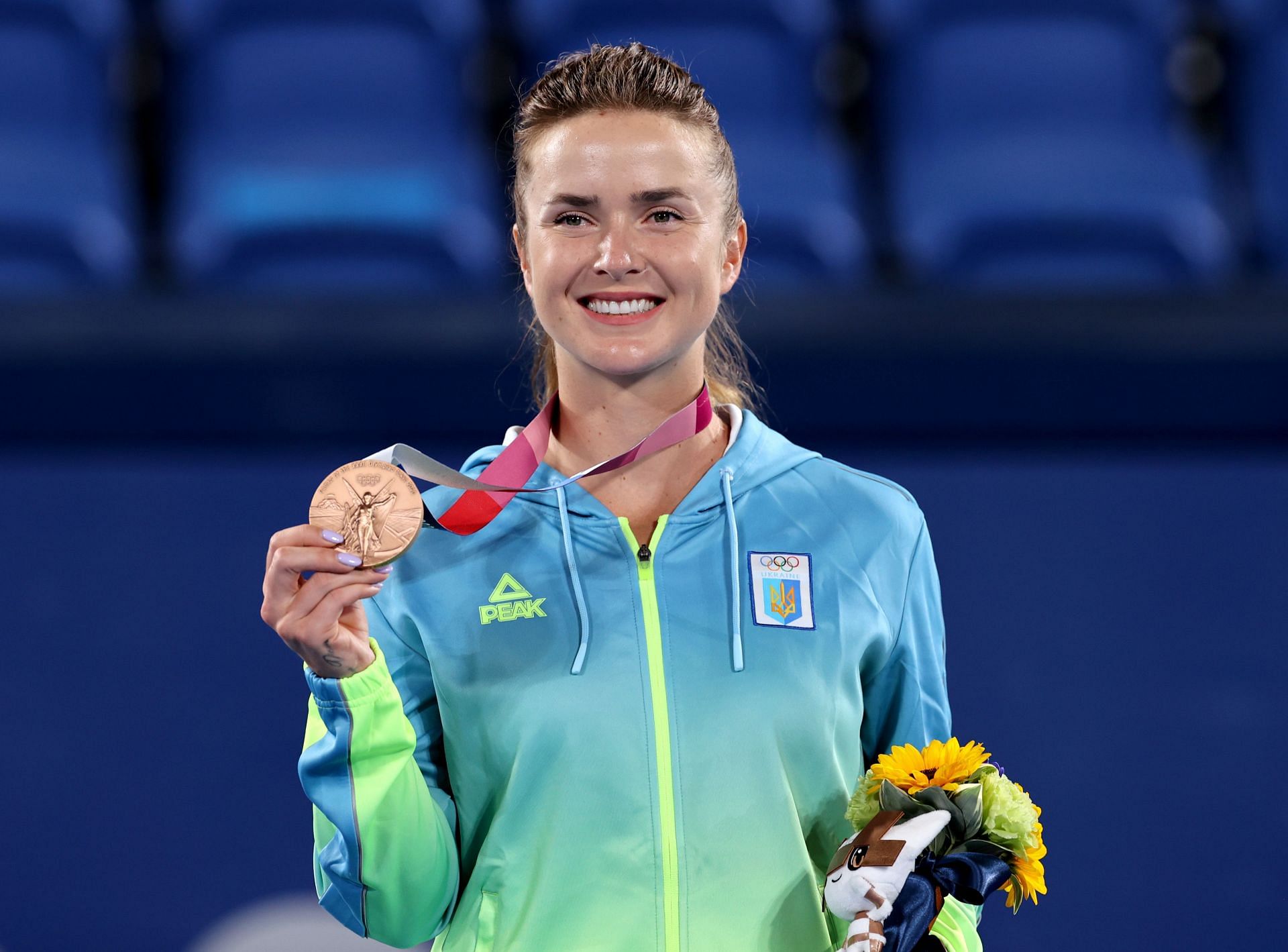 Elina Svitolina with her bronze medal