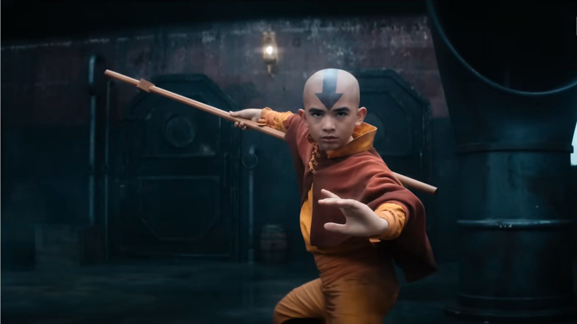 Monk Gyatso trained Aang (Image via Netflix)
