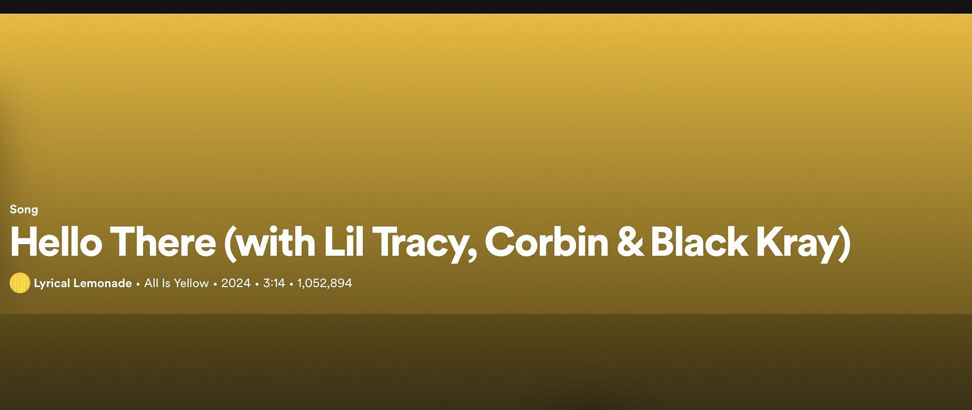 Track 12 from Lyrical Lemonade&#039;s All Is Yellow (Image via Spotify)