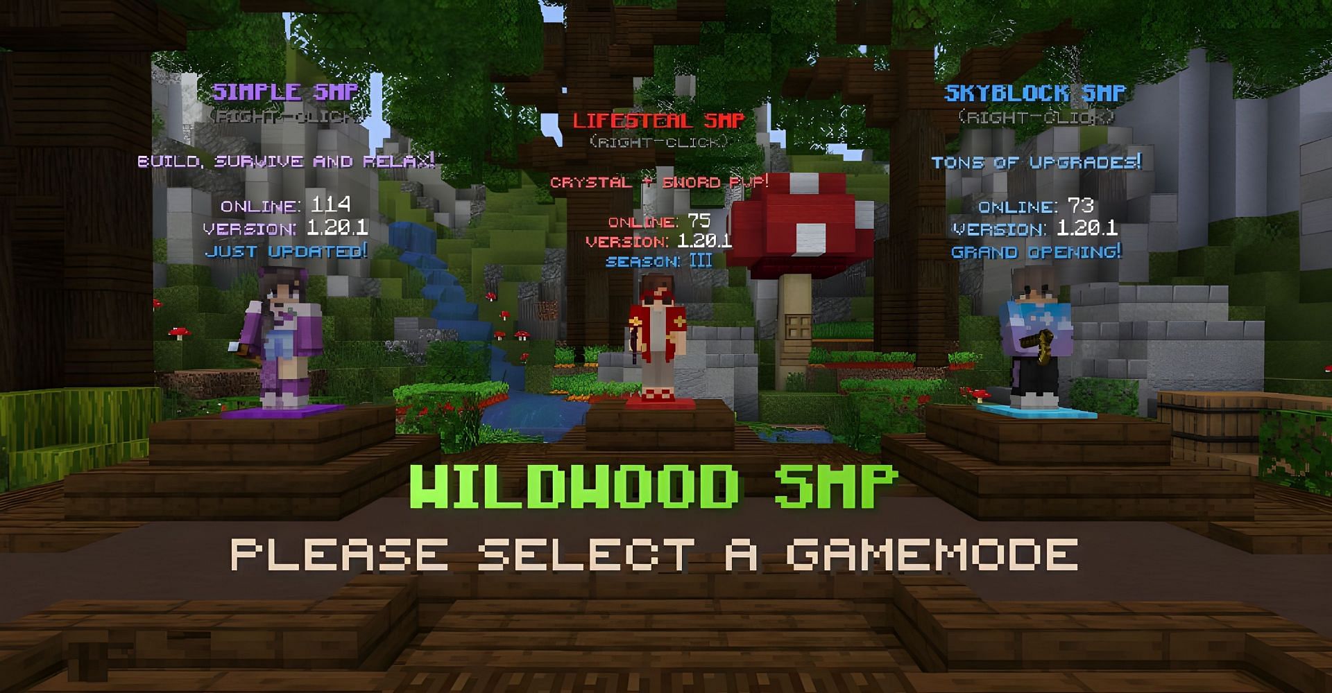 WildWood SMP est un serveur fantastique (Image via Mojang)