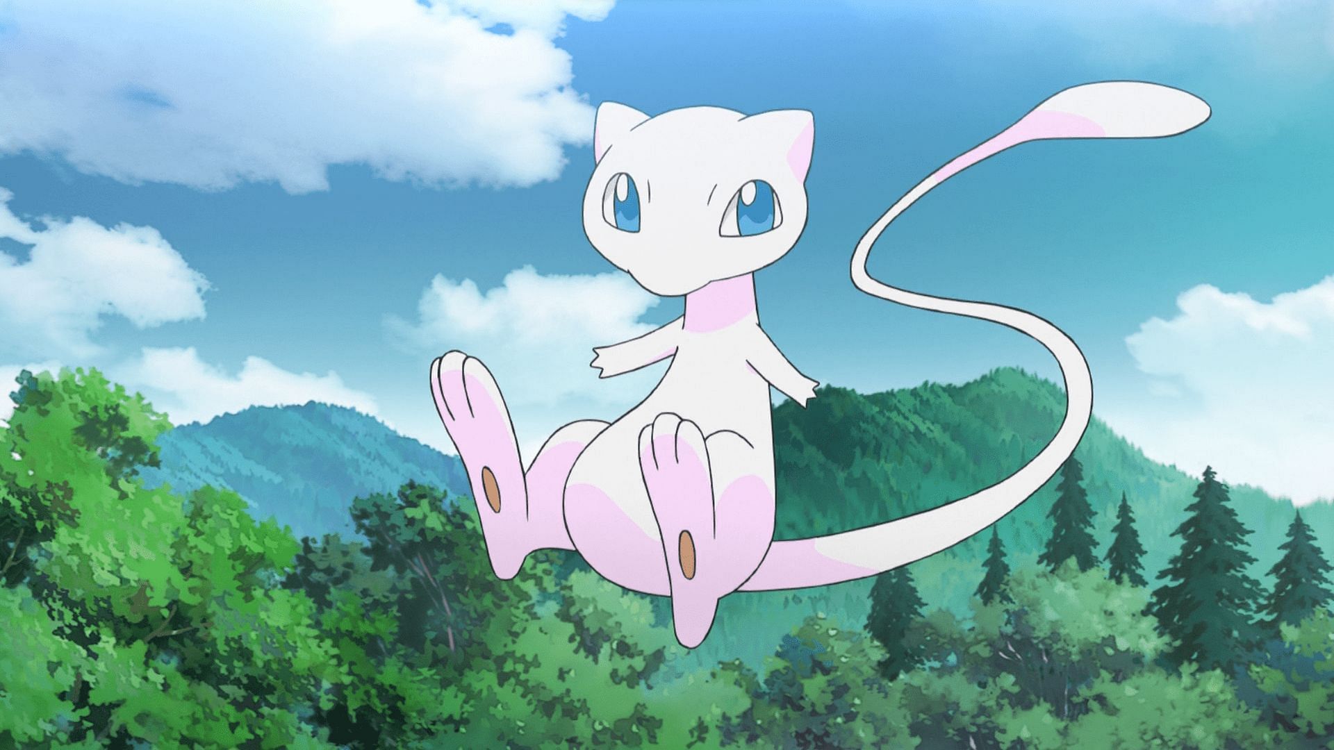 Mew as seen in the Origins anime (Image via The Pokemon Company)
