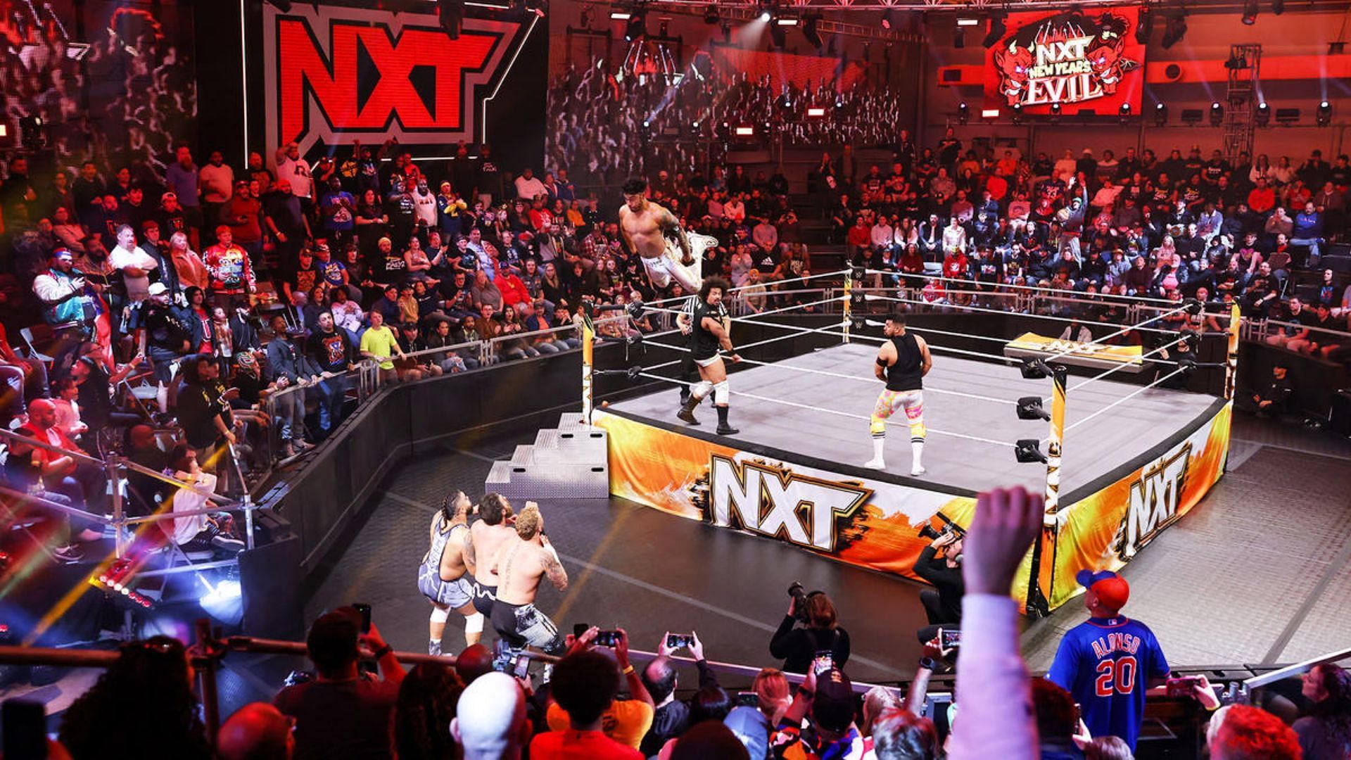 The scene of Joaquin&#039;s viral stunt on NXT