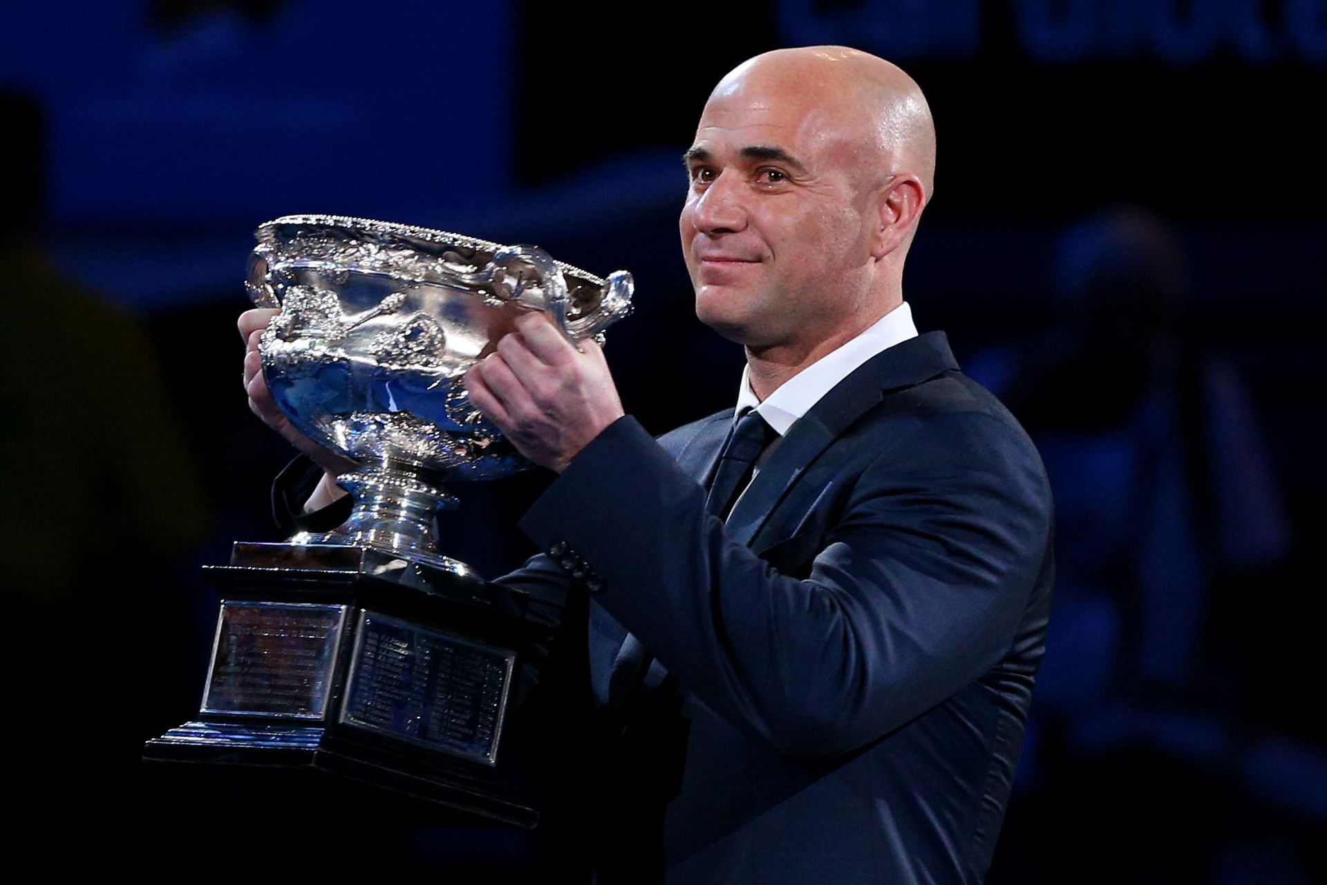 Andre Agassi at the 2013 Australian Open