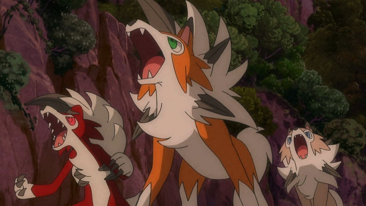 All forms of Lycanroc in the anime (Image via TPC)