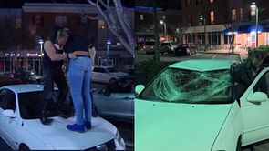 Former champion reacts after his car gets wrecked during AEW match