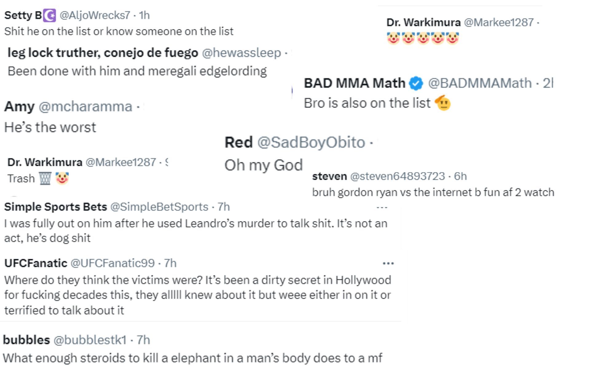 screenshots of fan reactions to Ryan&#039;s tweet about Jeffrey Epstein