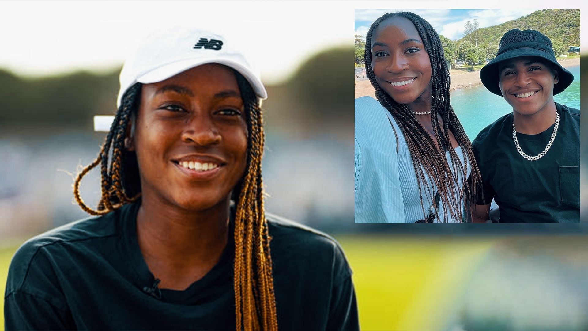 Coco Gauff and her brother Codey Gauff.