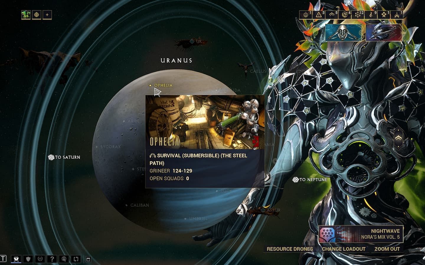 Ophelia is the best node for farming Tellurium (Image via Digital Extremes)