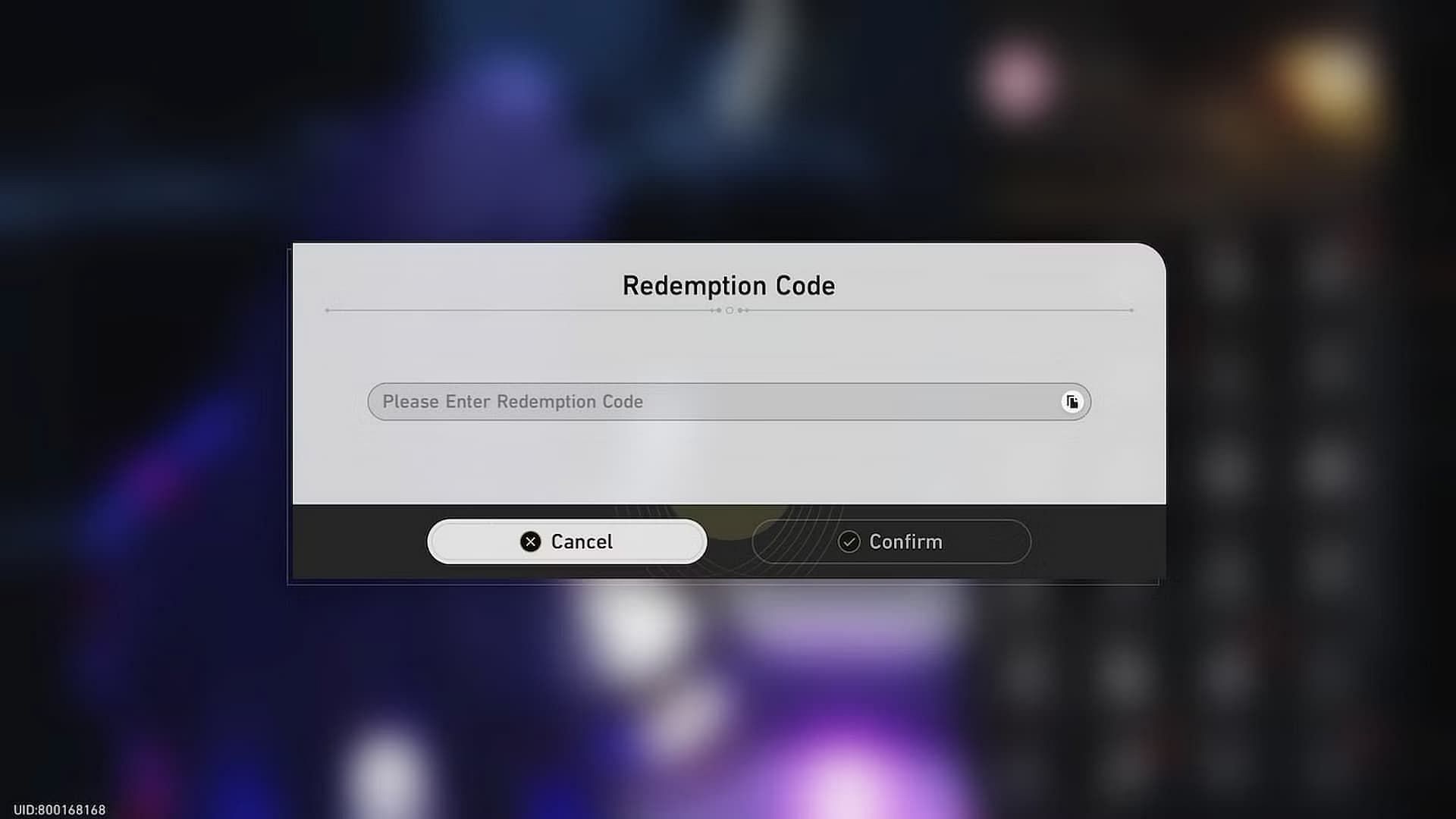 Redeem codes directly in-game (Image via HoYoverse)