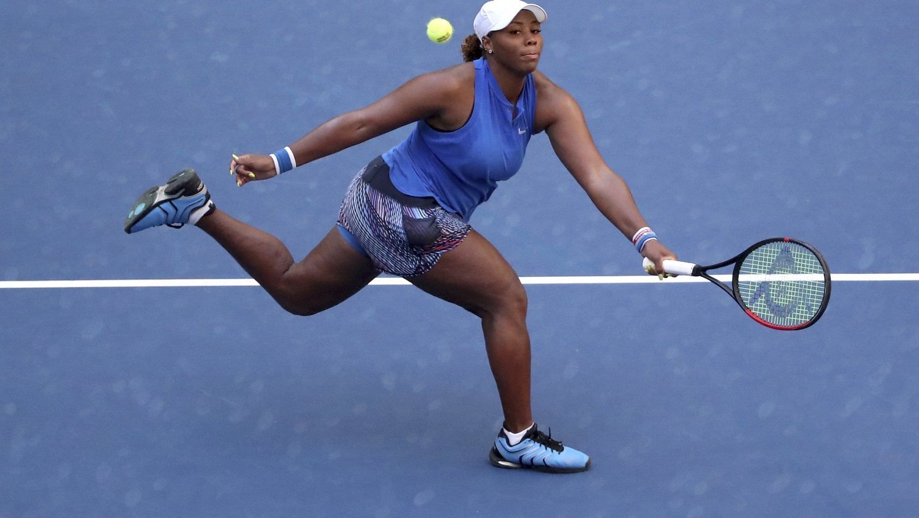 Taylor Townsend hits a volley