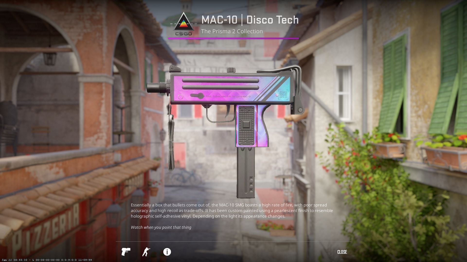 MAC 10 Disco Tech (Image via Valve)