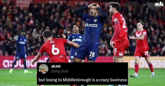 "Sack Pochettino now", "Not a serious club" - Chelsea fans react furiously on social media as they lose to Middlesbrough in 1st leg of EFL Cup S/F