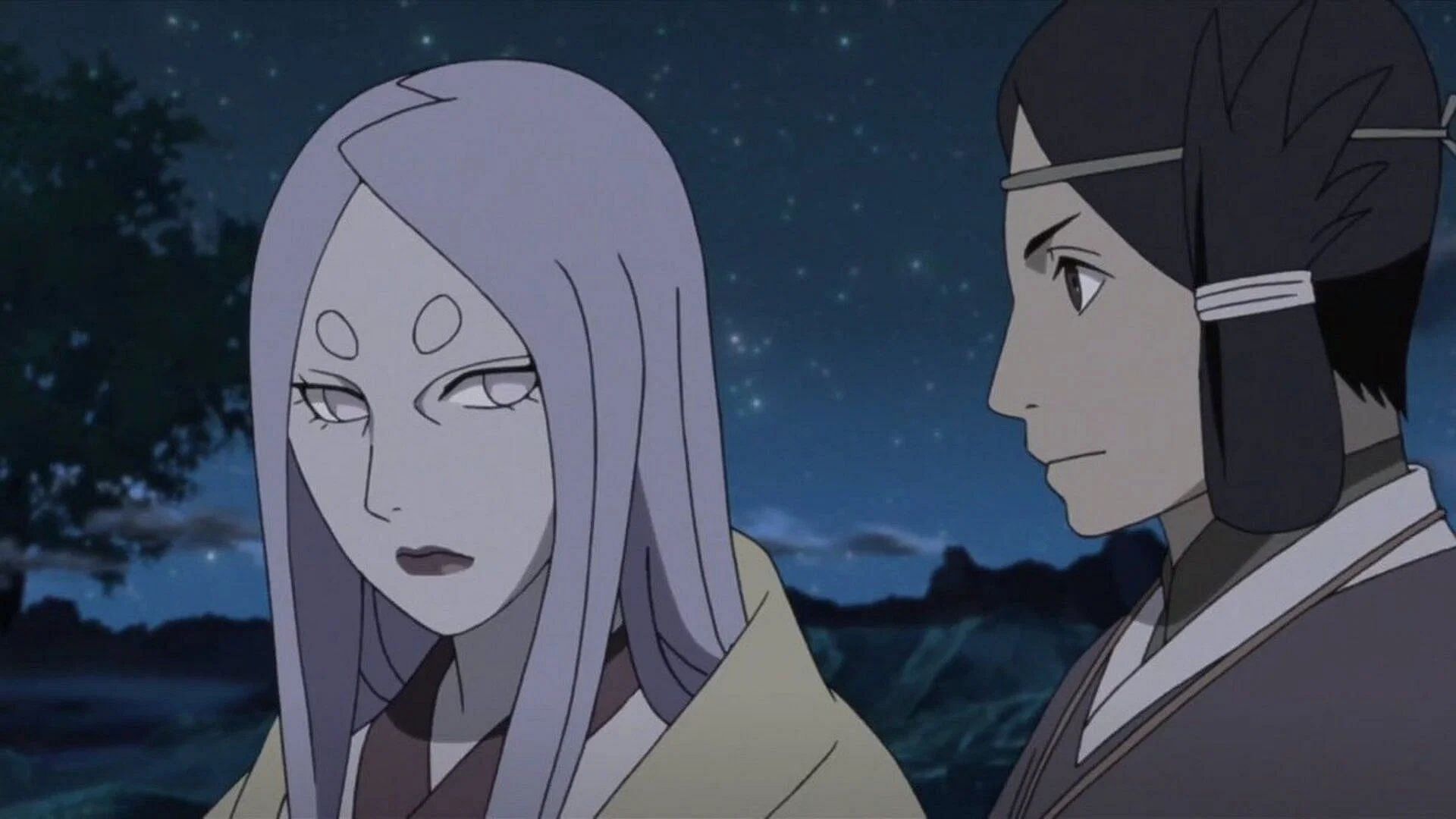 Kaguya Otsutsuki and Tenji as seen in the anime (image via Studio Pierrot)