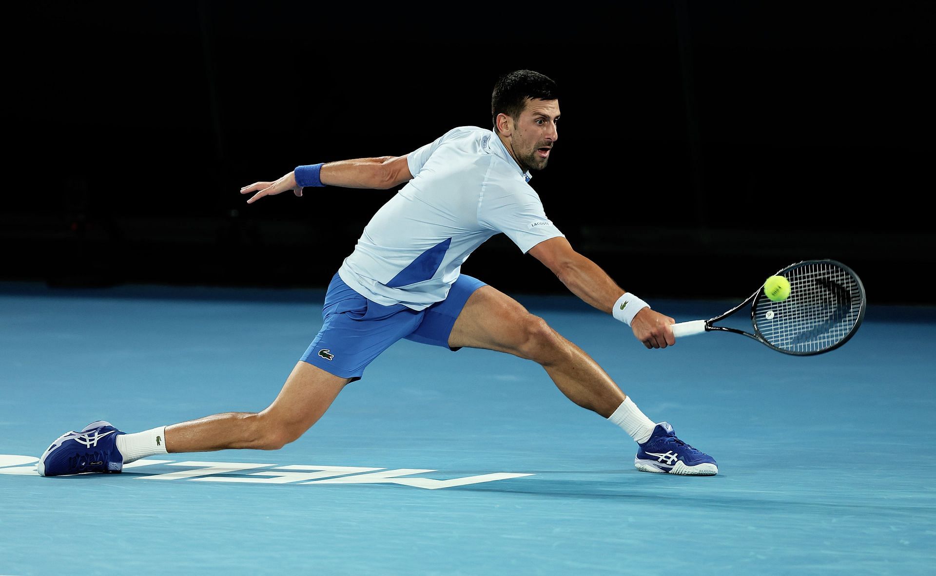 Novak Djokovic in action at the 2024 Australian Open