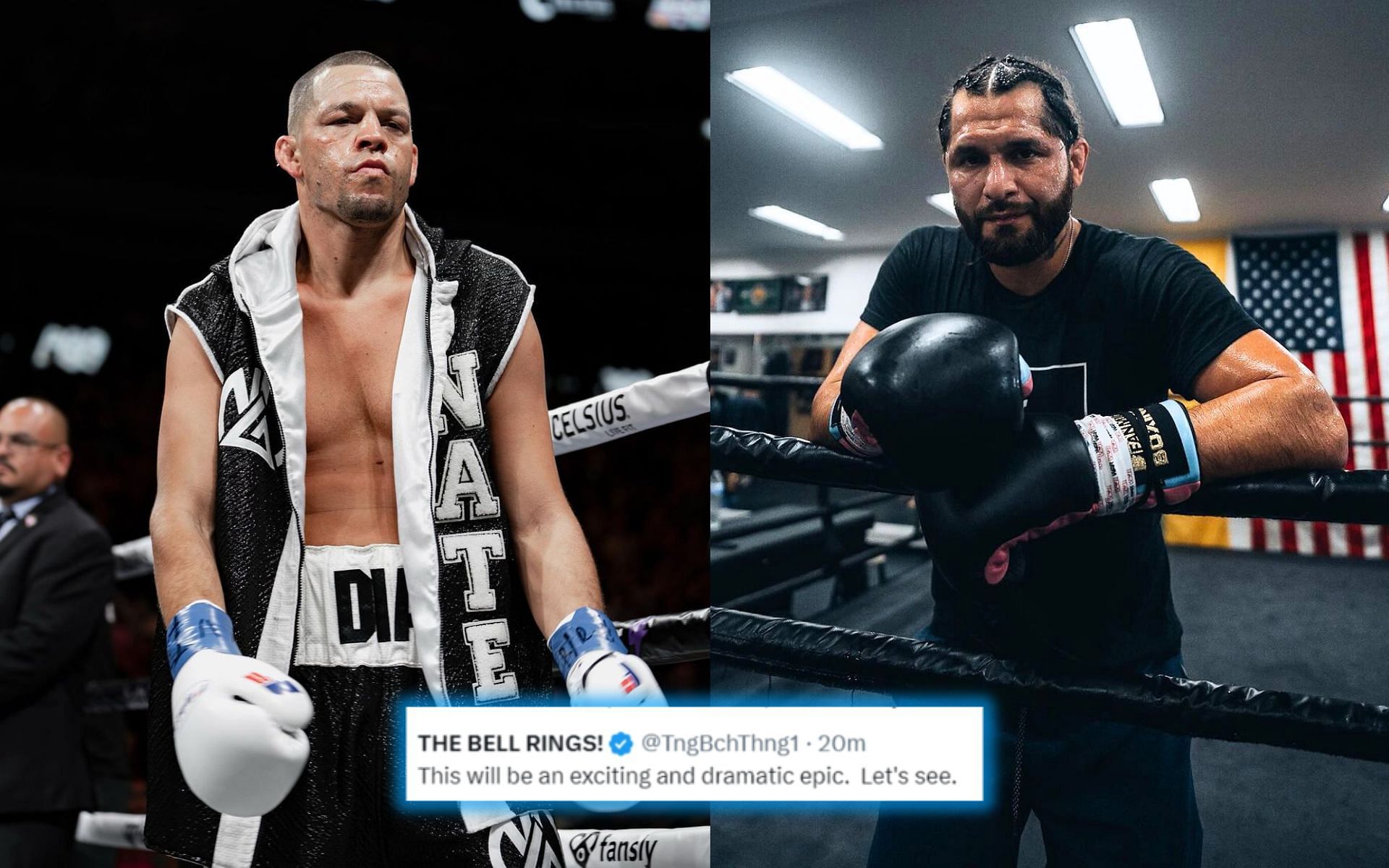 Nate Diaz (left) rumored to fight Jorge Masvidal (right) in a boxing match [Images via: @natediaz209 and @gamebredfighter on Instagram]