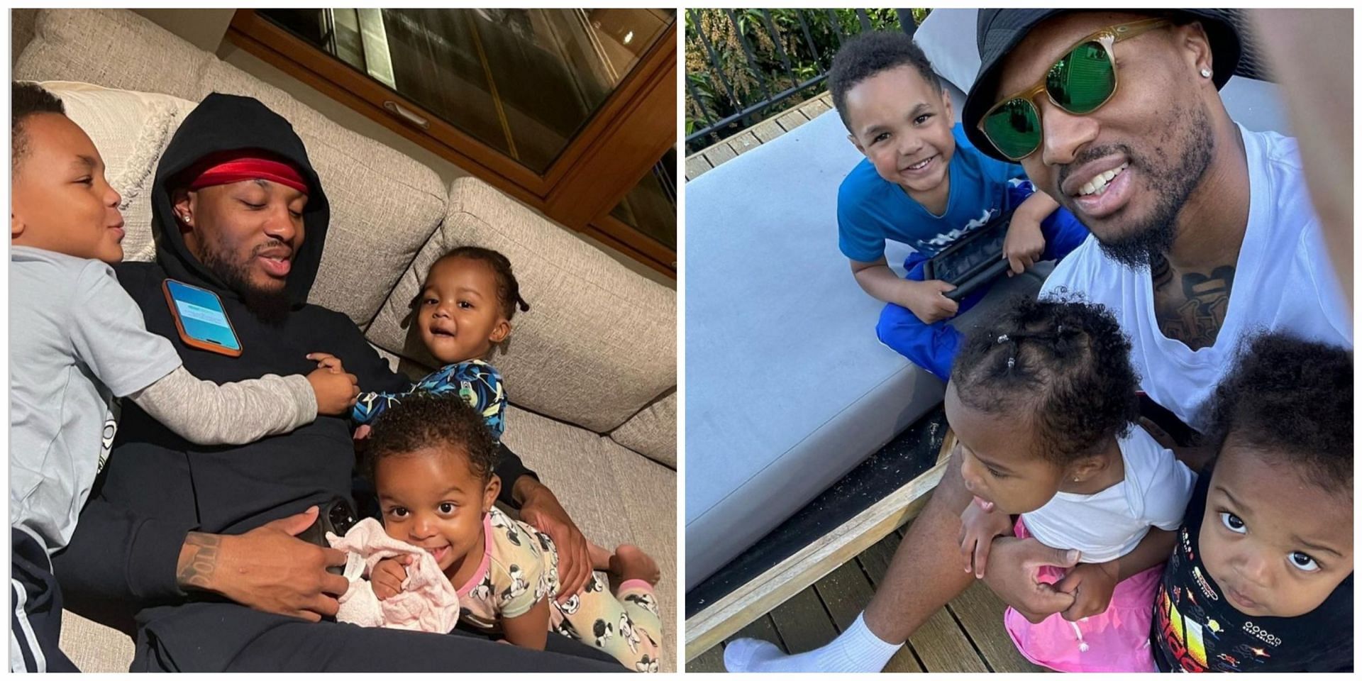 Damian Lillard spends time with his children