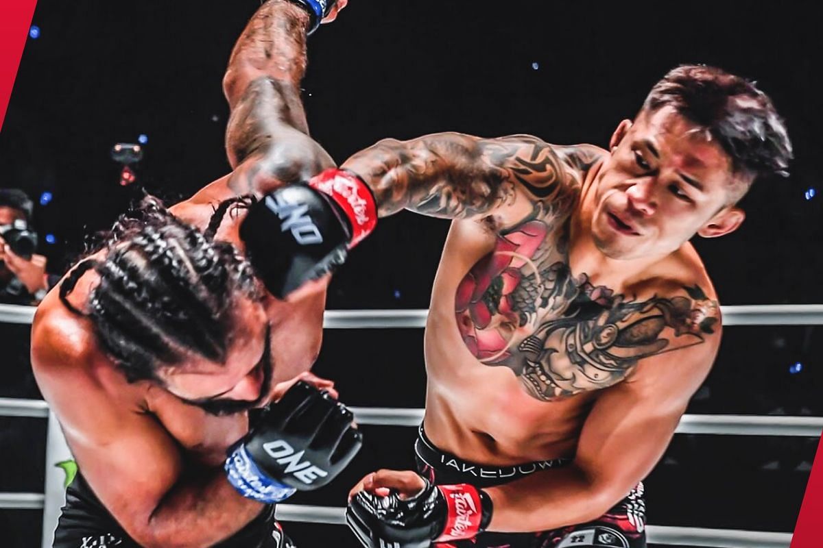 Martin Nguyen lands a big punch agaisnt Leonardo Cassotti [Photo via: ONE Championship]