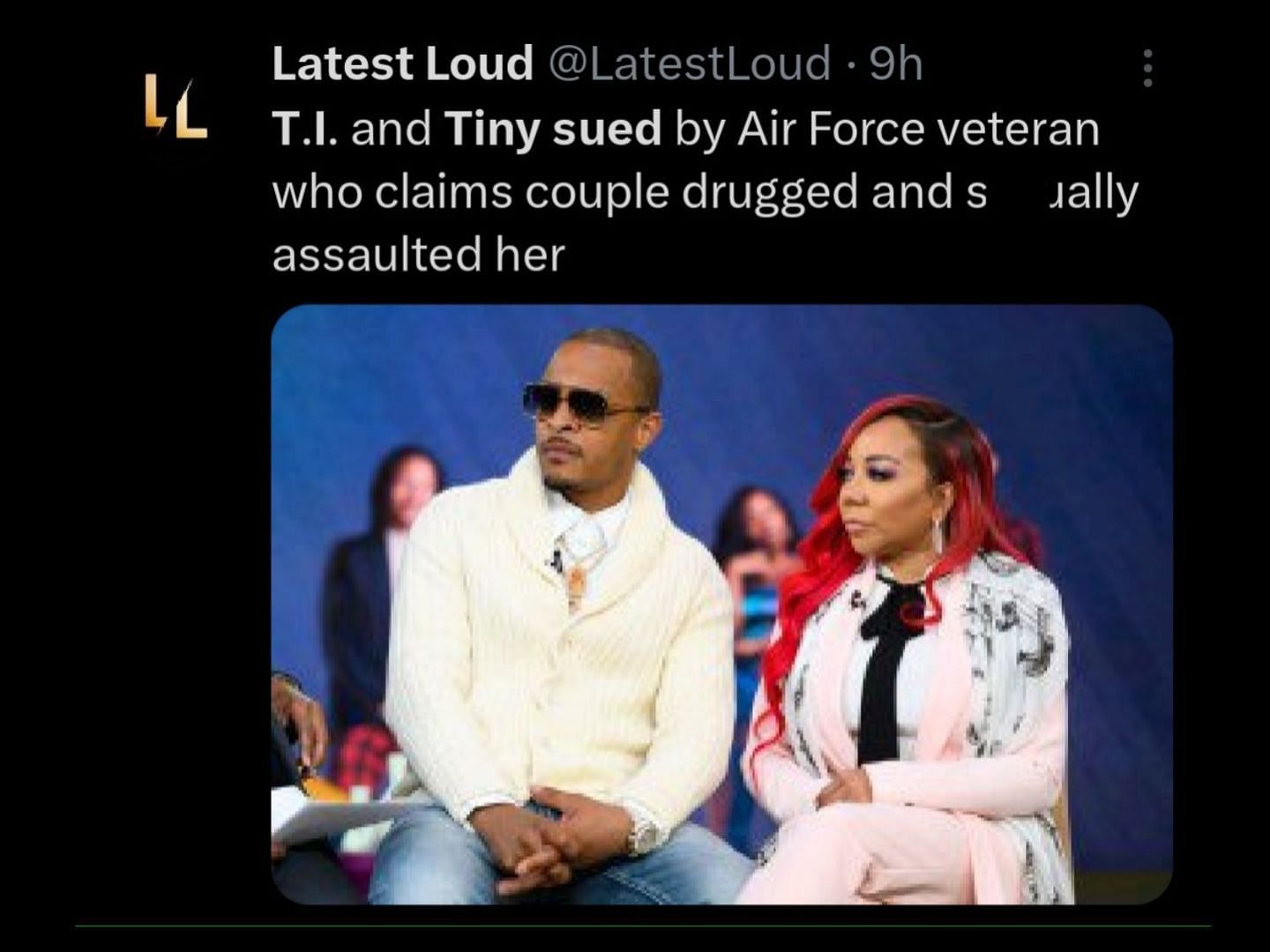 T.I. and Tiny are facing a lawsuit (Image via @LatestLoud/X)